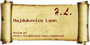 Hajdukovics Leon névjegykártya